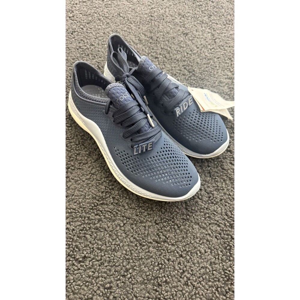 NWT Crocs LiteRide 360 Pacer Running Sneakers Women’s  Sz 7 Blue Steel Lace-Up